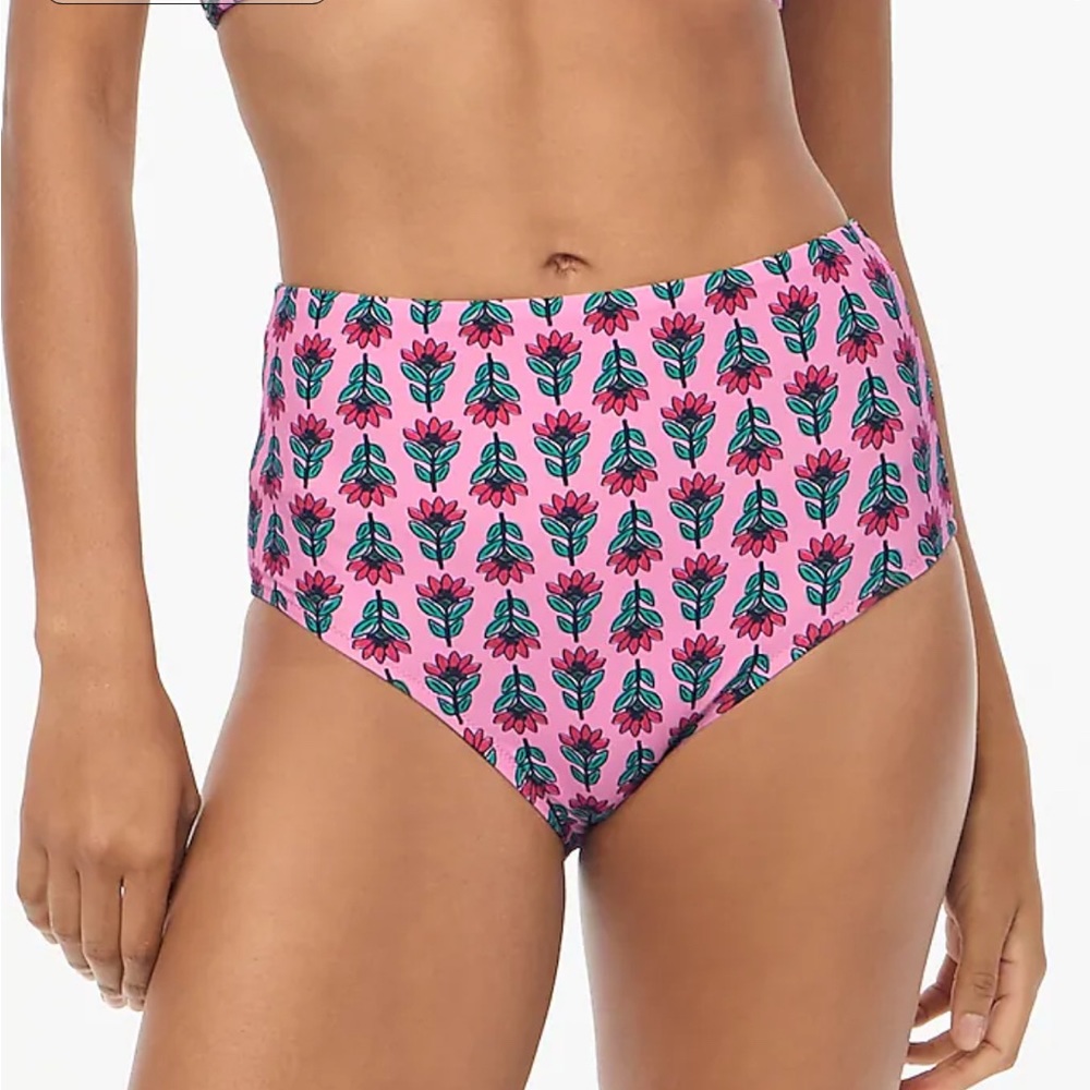 NWT J. Crew Factory Printed high-waisted bikini bottom